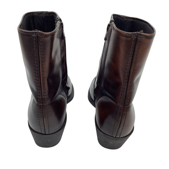 Laredo Fletcher Mens 7EW Western Side Zip Leather Ankle Boots - Picture 6 of 11